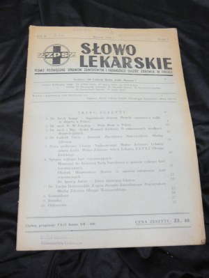 Słowo Lekarskie anno II quaderno 1 1946