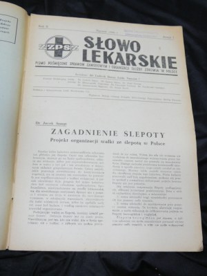 Słowo Lekarskie année II cahier 1 1946