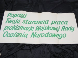 Poprzyj woją staranną pracą proklamację Wojskowe WRON plakat PRL