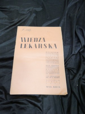 Wiedza Lekarska 1939 ROK XIII pod redakciou doc. Dr. Wojciechowského