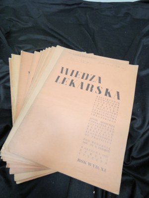 Wiedza Lekarska 1937 YEAR XI edited by doc. dr. Wojciechowski