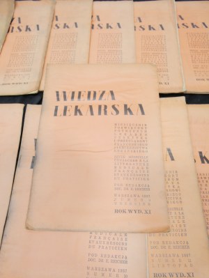 Wiedza Lekarska 1937 ROK XI v redakcii doc. dr Wojciechowského