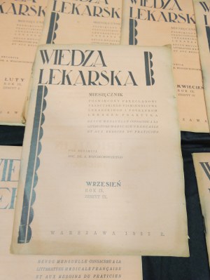 Wiedza Lekarska 1935 YEAR IX edited by doc. dr. Wojciechowski