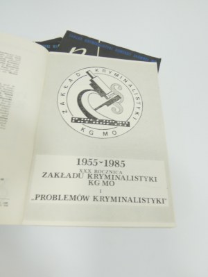 Problèmes de police scientifique 1985