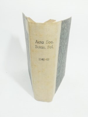 Acta Societatis Botanicorum Poloniae complete bound annuals 1946 - 1948