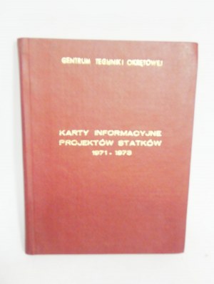 Ship design information sheets 1971-1973 Ship Technology Center Gdansk CTO