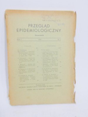 Przegląd Epidemiologiczny ROK 1 nr 1 1947