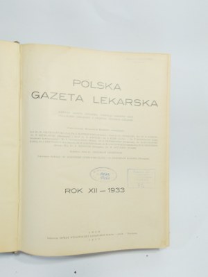 Polska Gazeta Lekarska Year XII 1933