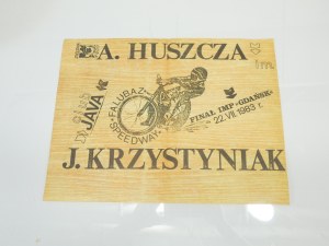 Affiche Huszcza Krzystyniak Zużel Finał IMP Gdańsk 1983 Java Falubaz