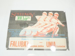 Poster Speedway Falubaz Zielona Gora Union Tarnów 1989 Championship 1 league