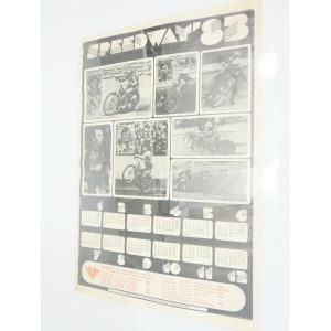 Poster Calendar Speedway 1983 Apator Polonia Falubaz Stal Start Motor