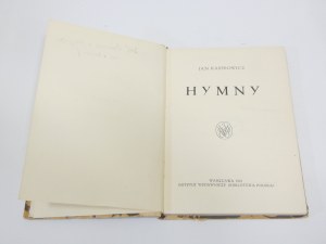 Hymny / Jan Kasprowicz 1921