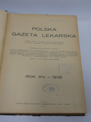 Polska Gazeta Lekarska 1935 ROK XIV LWÓW