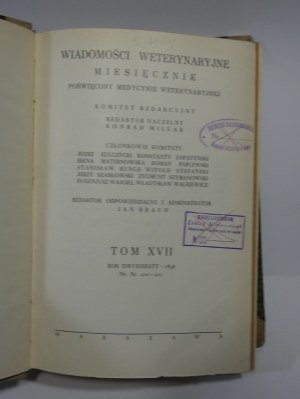 Veterinärmedizinische Nachrichten 1938 1938 Dalkiewicz