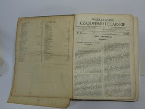 WARSZAWSKIE CZASOPISMO LEKARSKIE ROK III 1926 / [Silver KNAPPE ].