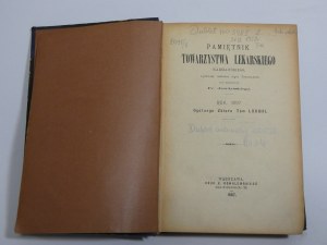 Deník Varšavské lékařské společnosti 1887 TOM LXXXIII