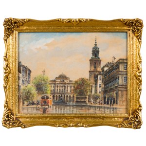Marian PUCHALSKI (1912-1970), Krakowskie Przedmieście: Pałac Staszica i Bazylika Świętego Krzyża