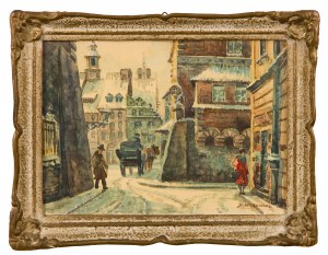 Dariusz WĄSOWICZ (1910-1973), Red Coat in the Old Town