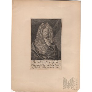 Élisabeth Sophie Chéron (1648-1711) (?) - Engraving Portrait of Bernhard Zech - Minister of Augustus II the Strong