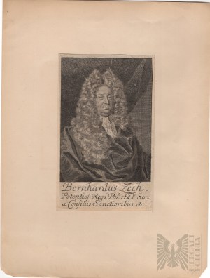 Élisabeth Sophie Chéron (1648-1711) (?) - Engraving Portrait of Bernhard Zech - Minister of Augustus II the Strong