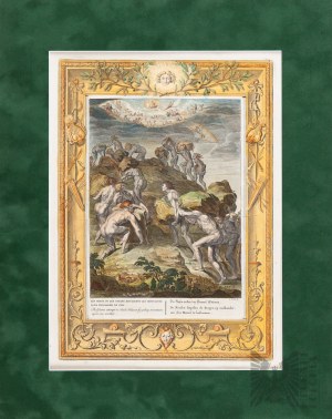 Bernard Picart (1673-1733) - Obri sa snažia vystúpiť na nebesia, Mytologická scéna, 1731