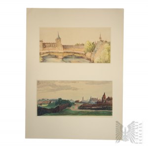 Albrecht Dürer (1471 - 1528), - Castello di Norimberga e Veduta di Norimberga 1496-1497.