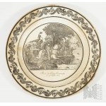 Coppia di piatti del XIX secolo con il principe Joseph Poniatowski