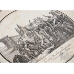 Coppia di piatti del XIX secolo con il principe Joseph Poniatowski