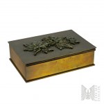Jan Witke (1913-1992) II RP Warszawa Humidor Brąz Dedykacja 1944