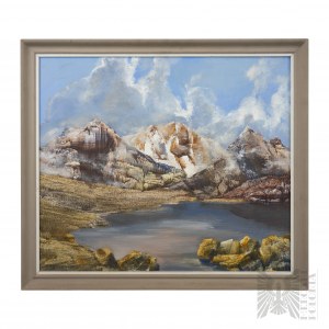Henryk Strumillo (1934-2001) Mountain Landscape with Pond