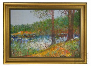 Irena Krzywińska (1922-2017) “Letni Pejzaż Nadwodny” 1976 Rok
