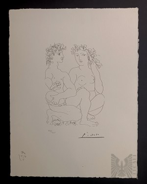 Pablo Picasso (1881-1973) - Mladý Bakchus s tamburínou a Bakchantkami