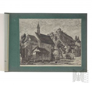 Churches of Krakow, set of 3 woodcuts, 1942