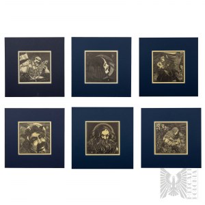 Stanisław Jakubowski (1885 - 1964) - Serie di 6 xilografie