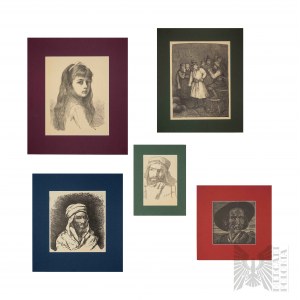Władysław Skoczylas (1883-1934) e altri - Set di 5 stampe