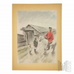Zdzisław Czermański (1900 - 1970) - Zestaw 8 Litografii z 1936 roku z cyklu Piłsudski na Syberii