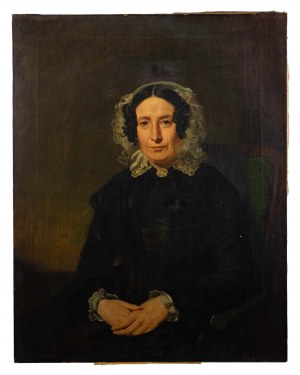 19th Century, Biedermeier, Portrait of a Woman in Mourning Dress