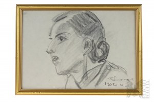 Romuald Smorczewski (1901-1962) Profil de femme, 1962