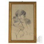 Romuald Smorczewski (1901-1962) Profil Mężczyzny (Napoleon?) 1944