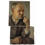 Romuald Smorczewski (1901-1962), Portret Mężczyzny z Fajką 1929 (wycięty)