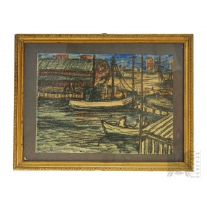 Leon Michalski (1911-1989) - Stage at the Port