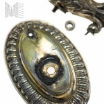 XIX wiek - Austro-Węgry, Srebrna (0.812) Solniczka Biedermeier z Łabędziem - Wiedeń