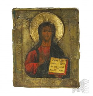 XVIII-XIX secolo - Icona di Cristo Pantocratore
