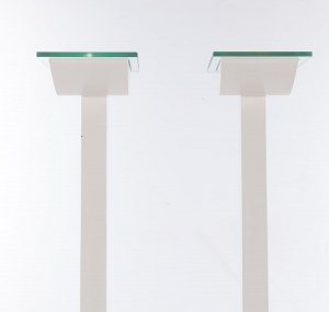 Ettore Sottsass Zumtobel, Pair of lamps, 1980s.