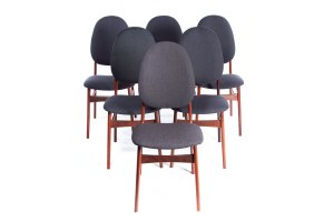 Set of six chairs, 2nd half of 20th century.