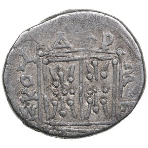 Drachm AR Illyria (Dyrrachion), ok. 250-200 p.n.e. - Filos i Meniskos, sędziowie