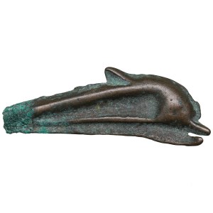Skythia (Olbia) Cast Æ Dolphin coin, c. 525-350 BC.