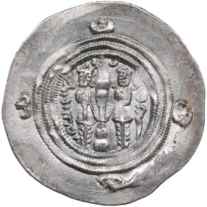 Regno sasanide (Veh-Ardashir) AR Drachm RY 25 (614/15) - Khusro II (590-628 d.C.)
