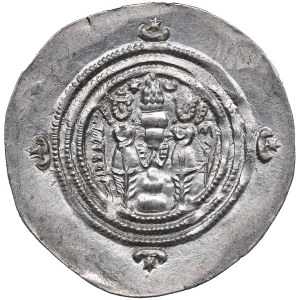 Regno sasanide (Darabgird) Dracme AR RY 36 (625/26) - Khusro II (590-628 d.C.)