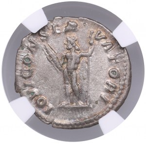Roman Empire (Rome) AR Denarius ND - Macrinus (AD 217-218) - NGC Ch XF